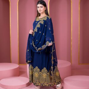Georgette Embroidery Party Dress