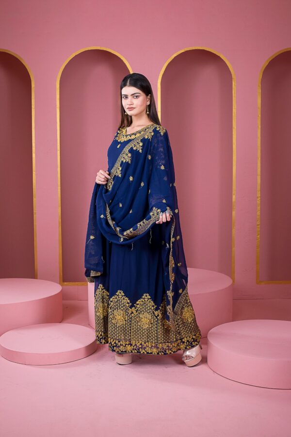 Georgette Embroidery Party Dress