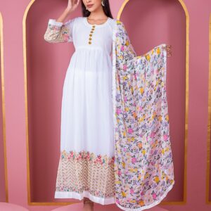 Axa  Georgette Embroidery Lehenga Party Dress