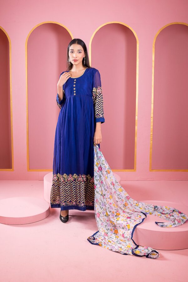 Axa  Georgette Embroidery Lehenga Party Dress - Image 6