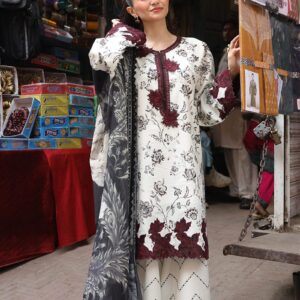 Most Demanding Digital Print Three Piece (Soft Silk & Cotton)