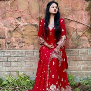 Indian Fox Georgette Three Piece Set