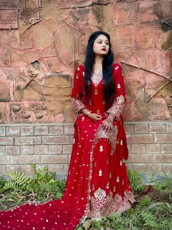 Indian Fox Georgette Three Piece Set