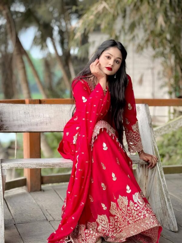 Indian Fox Georgette Three Piece Set - Image 3